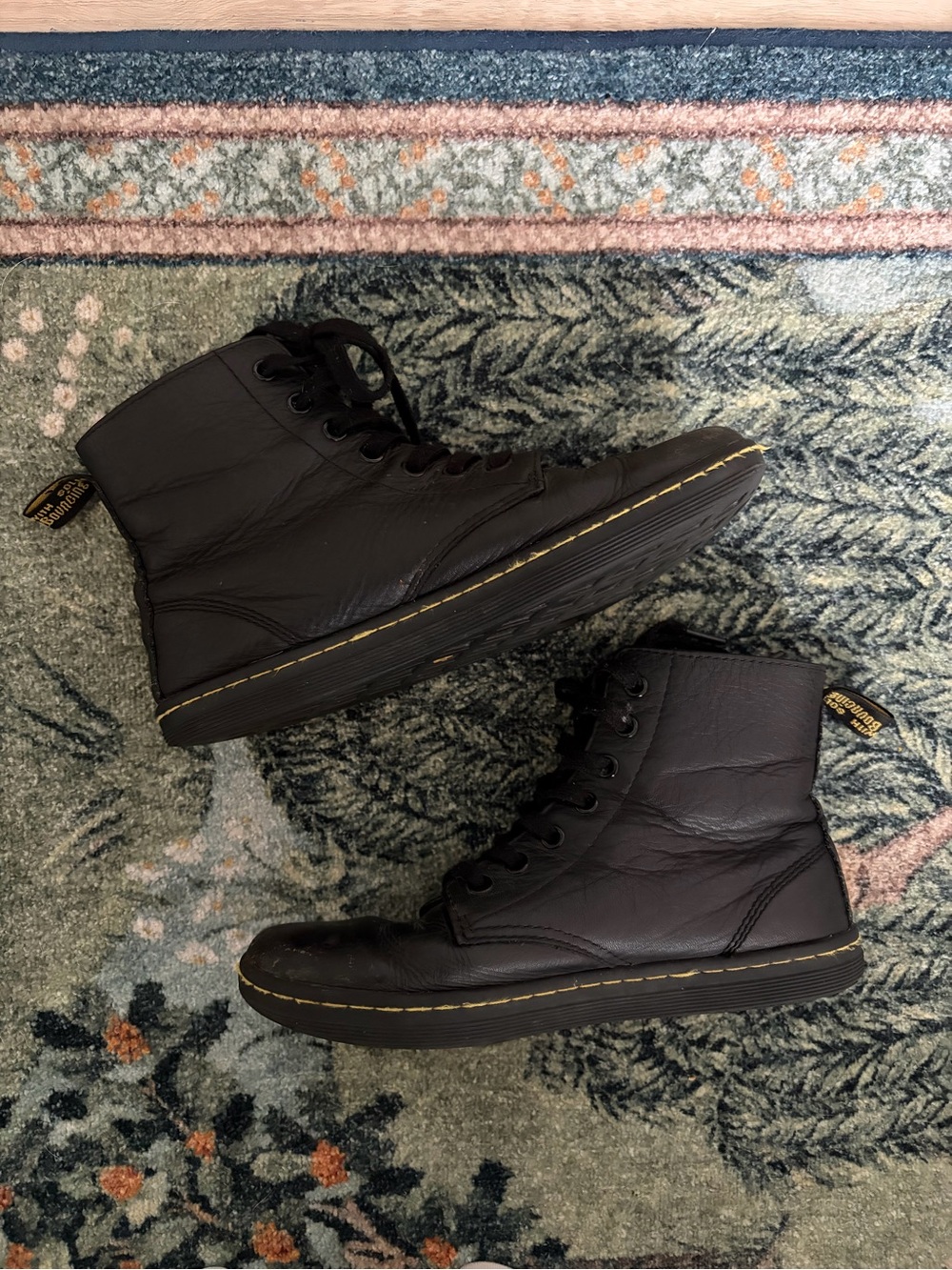 Dr. Martens Vintage Black Leather High-Top Boots